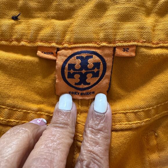 Tory Burch Jeans Women's 32 Mustard Super Skinny Mid Rise Denim - Picture 9 of 10